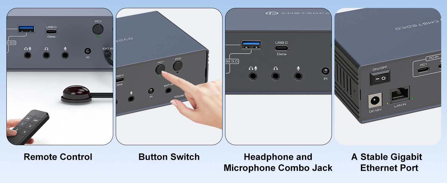 4K@120Hz Mac Docking Station KVM Switch for 2 Laptops 2 Monitors