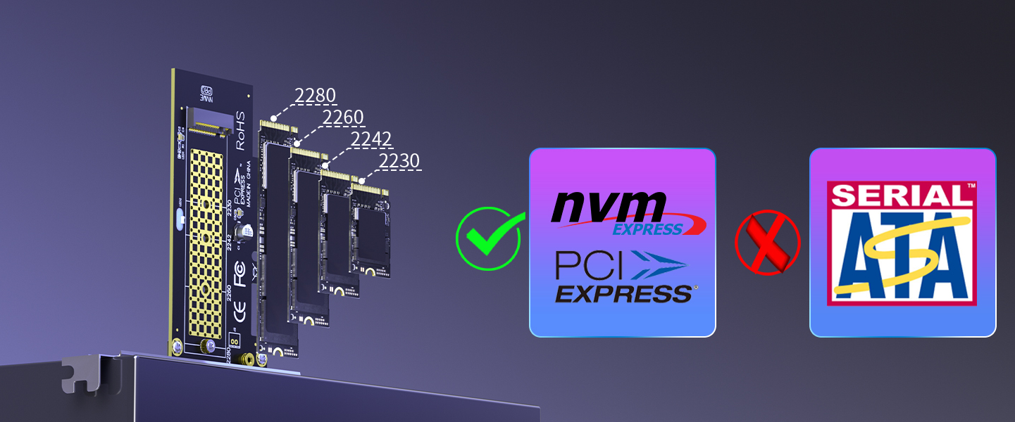 M.2 NVMe to PCIe 4.0 X4