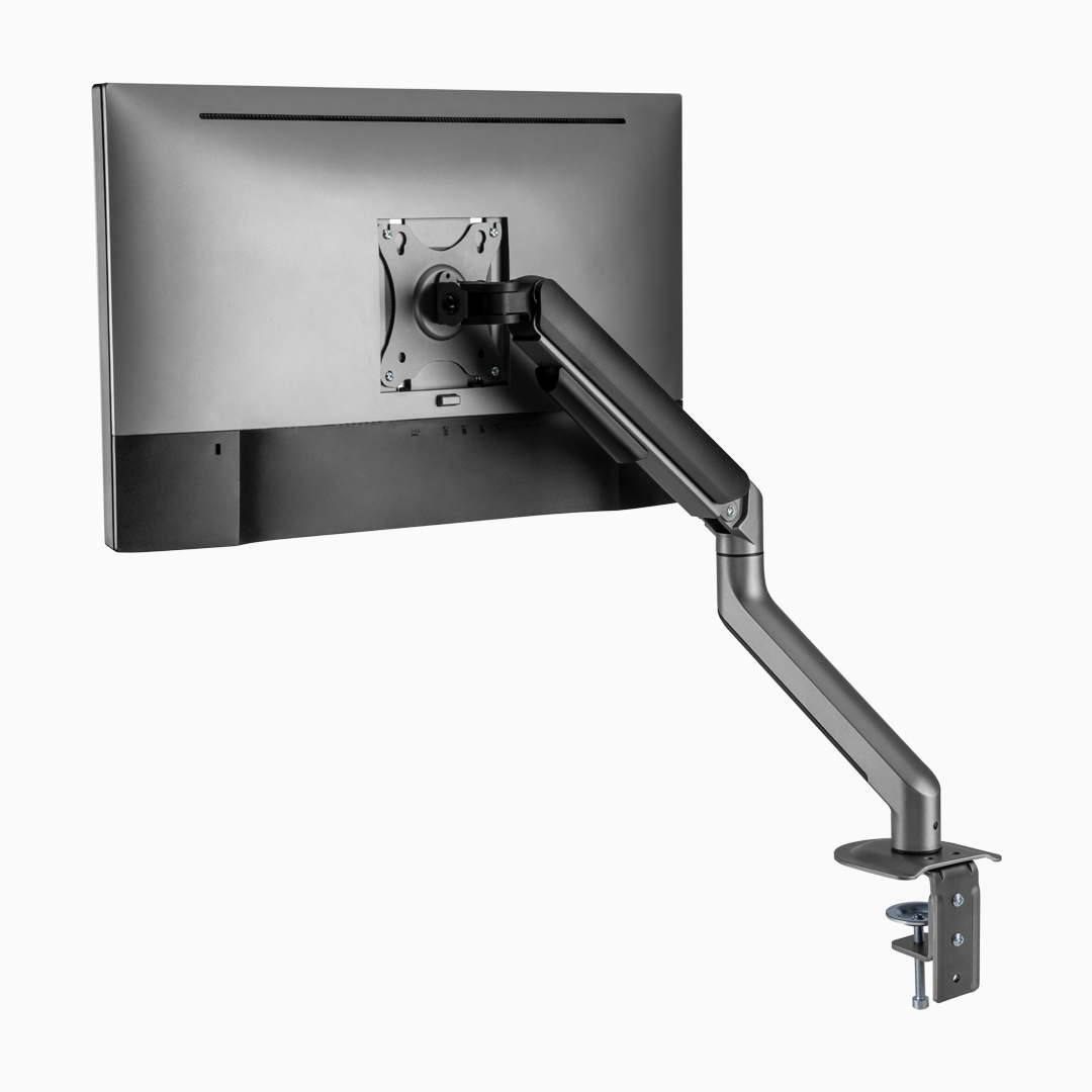 eco single monitor arm, spring-assisted desk mount, budget VESA screen mount, affordable ergonomic
