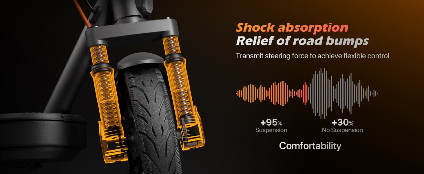 electric scooter with shock absorption