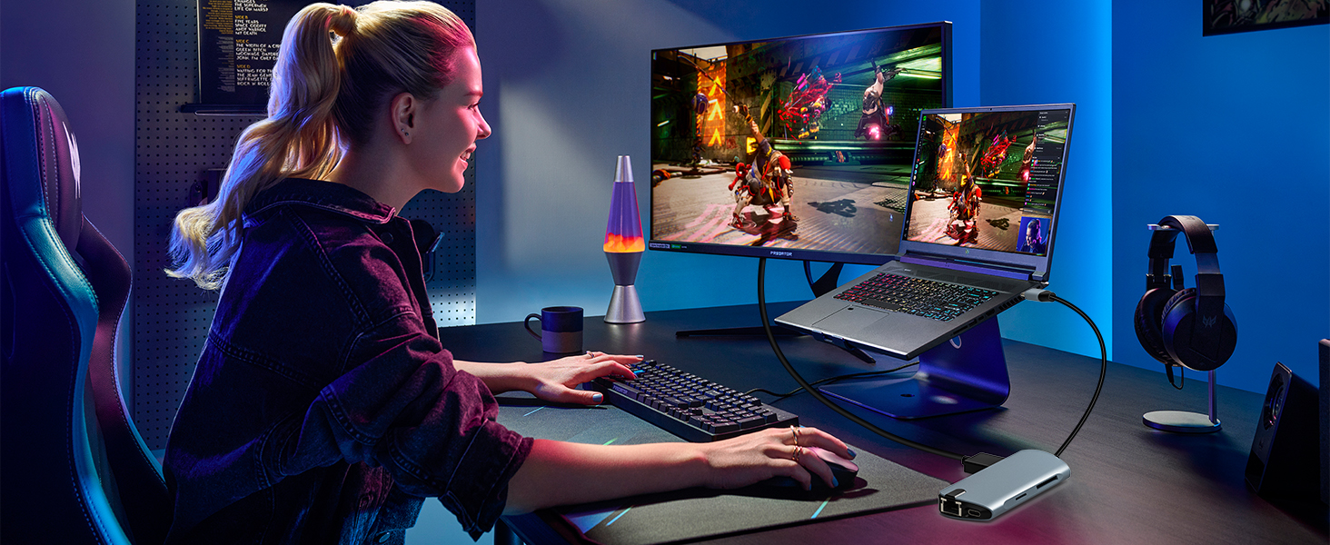 8-in-1 USB C Hub Ethernet Adapter with 4K@60Hz HDMI, 100W PD Charging, 3X USB 3.0 Ports, 1Gbps RJ45,