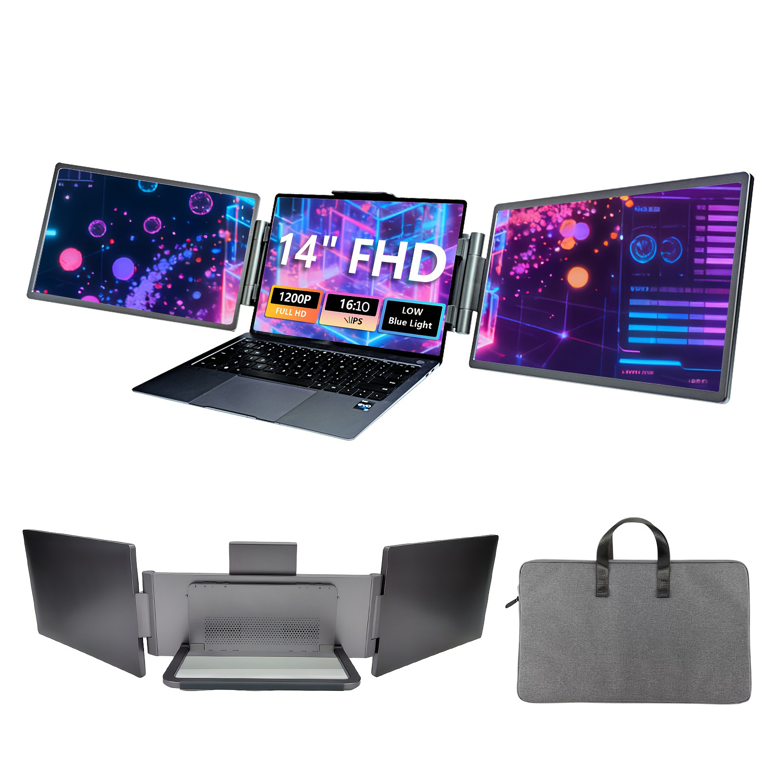 Triple Portable Laptop Monitor