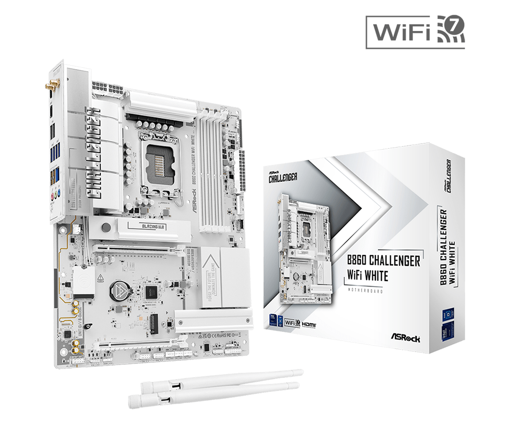 ASRock B860 CHALLENGER WIFI WHITE Motherboard