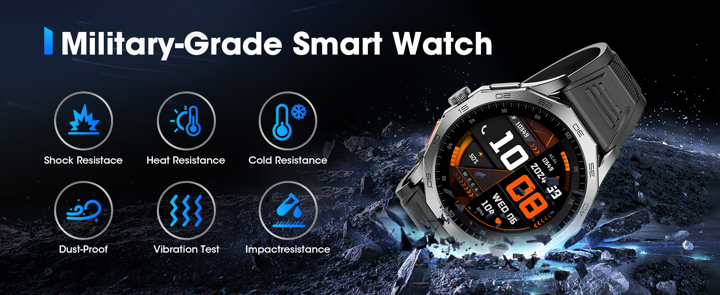 Smart Watch for Men, 1.85" HD Ultra Screen Touch Screen Sport Smartwatch 710mAh Battery Smart Watche