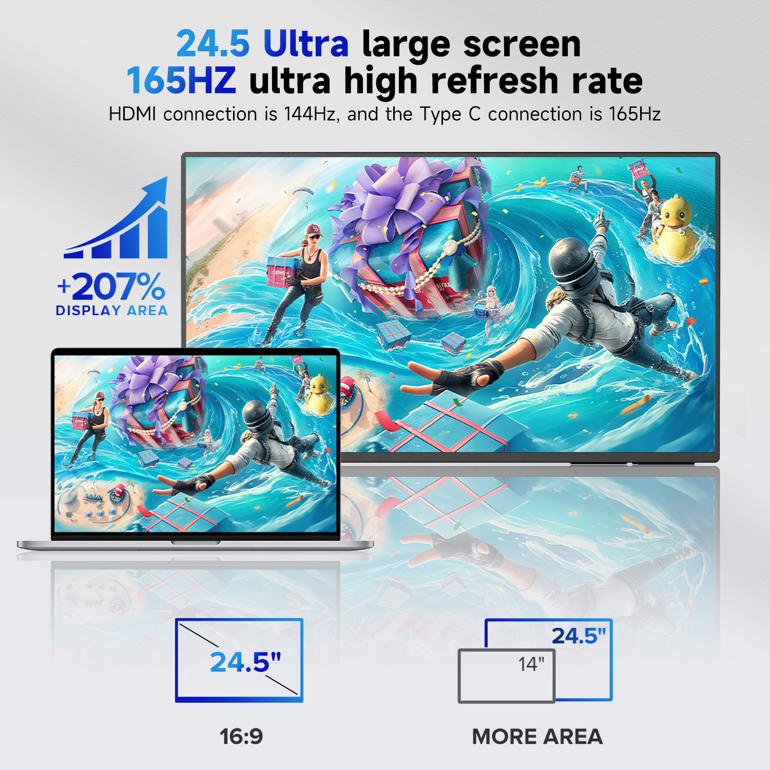 2K 165Hz Touchscreen Portable Monitor