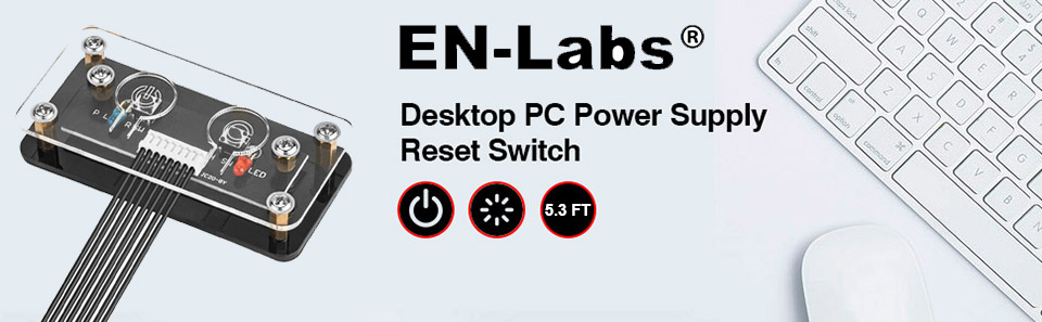 Desktop Power Switch Button, PC Power Supply On/Off ,Reset