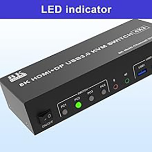 LED Indicator When switching to which PC, the LED will tell you whether PC1 or PC2 or PC3 or PC4 is