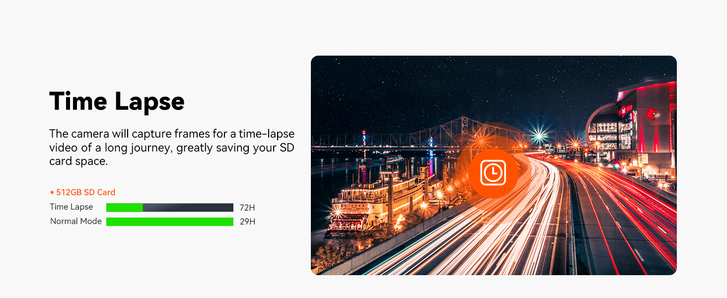 dash cam with time lapse