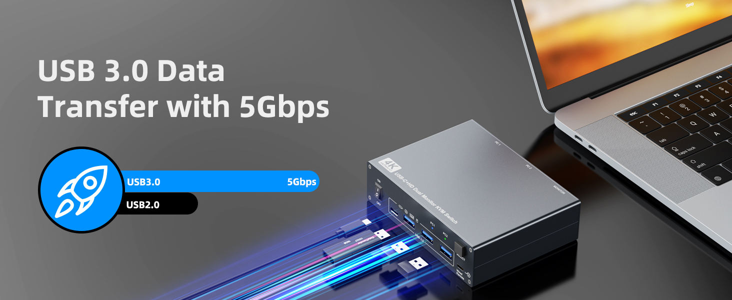 How to connect the KVM switch