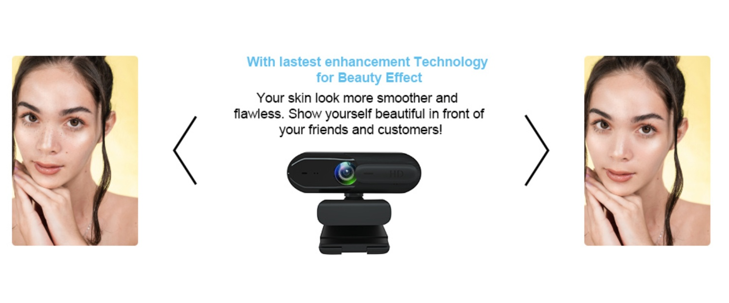 Webcam beauty effect portrait