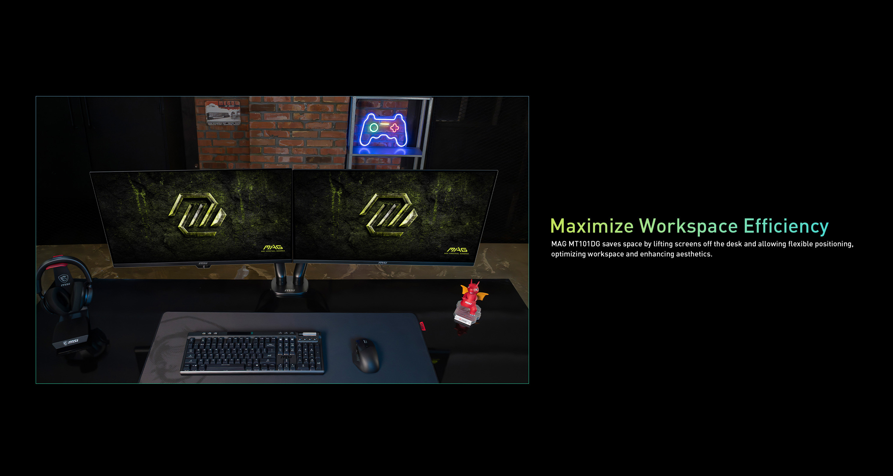 MSI MAG MT101D Workspace and VESA