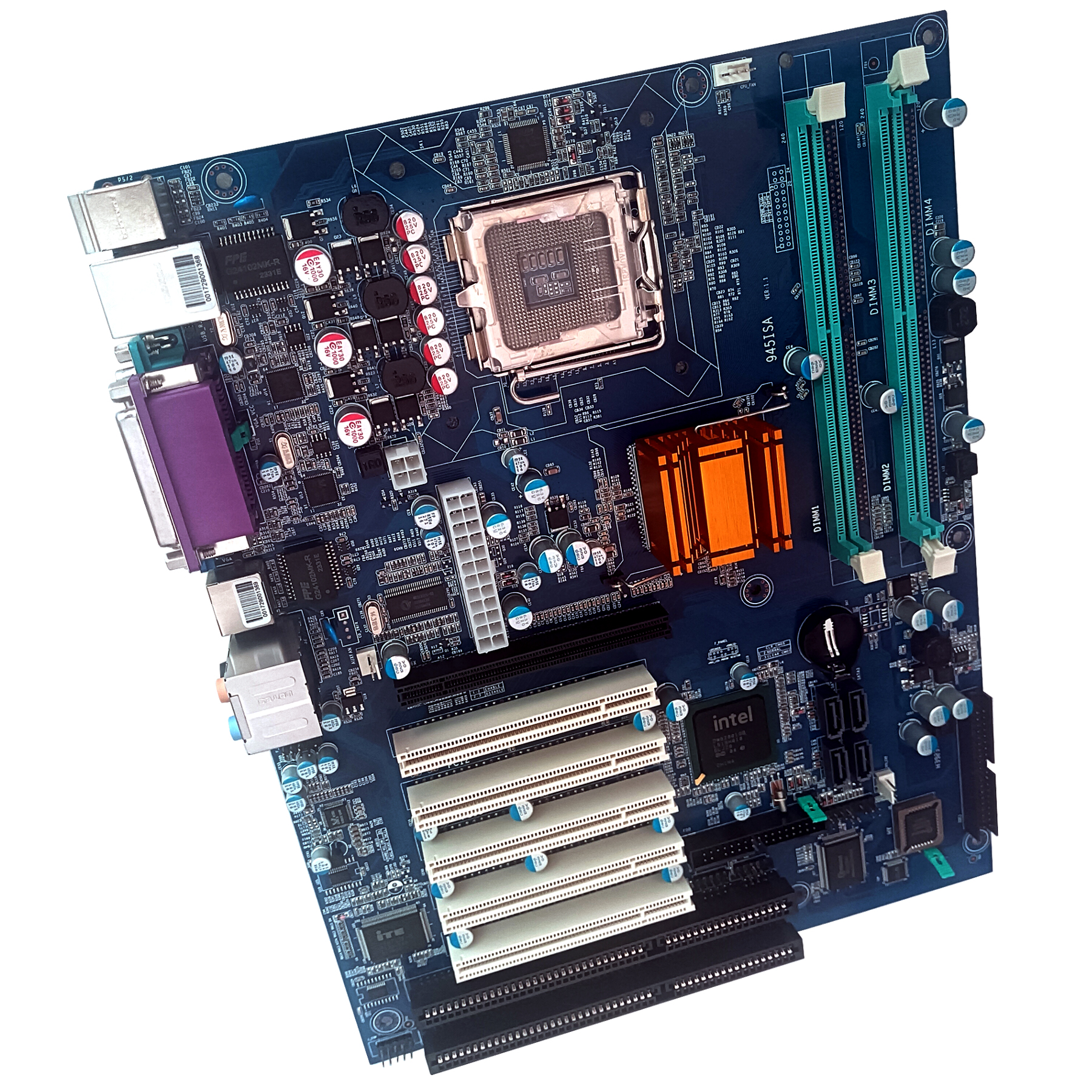 Computer motherboard with pci slots