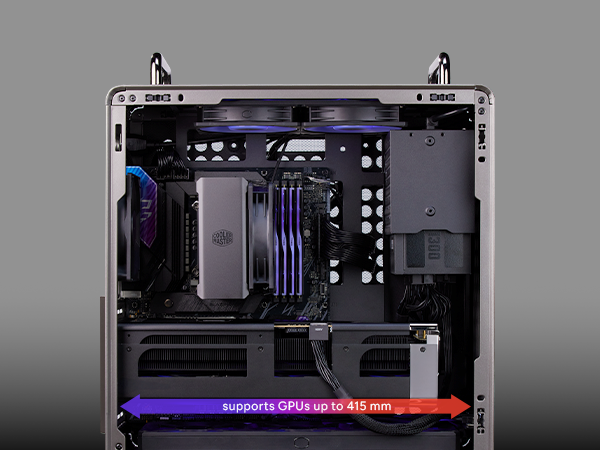 Cooler Master QUBE 540 Stardust Iron ATX Mid-Tower PC Case 