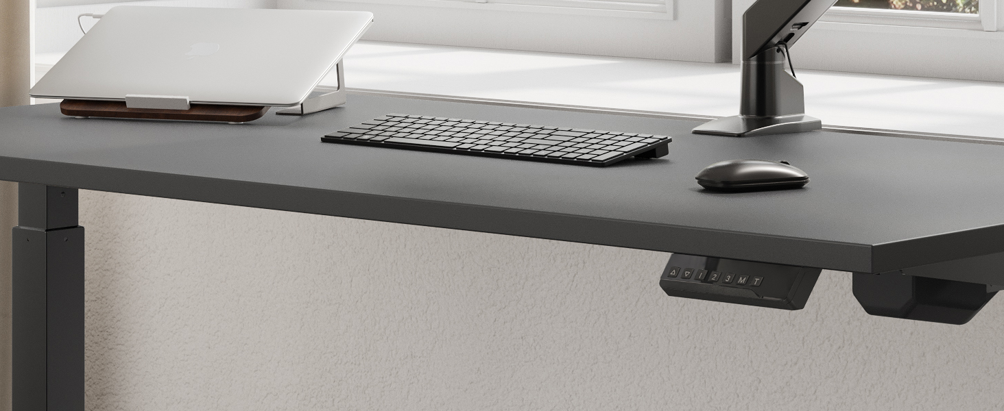 single motor sit stand gaming desk, electric height adjustable gamer desk, ergonomic standing desk