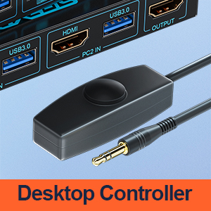 USB Contorl  Easily switches between systems via use mini usb contorller with LED indicating the act