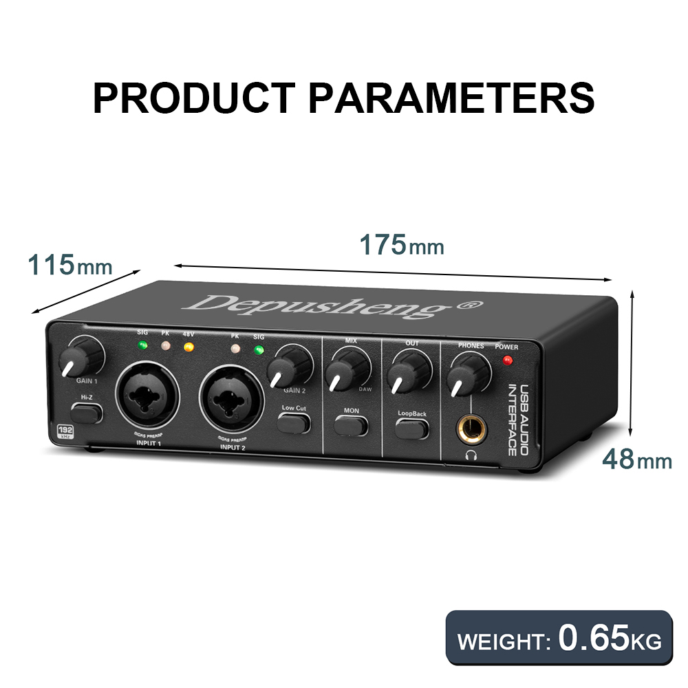 Amazon.com: USB Audio Interface 24 Bit/192 KHz with XLR