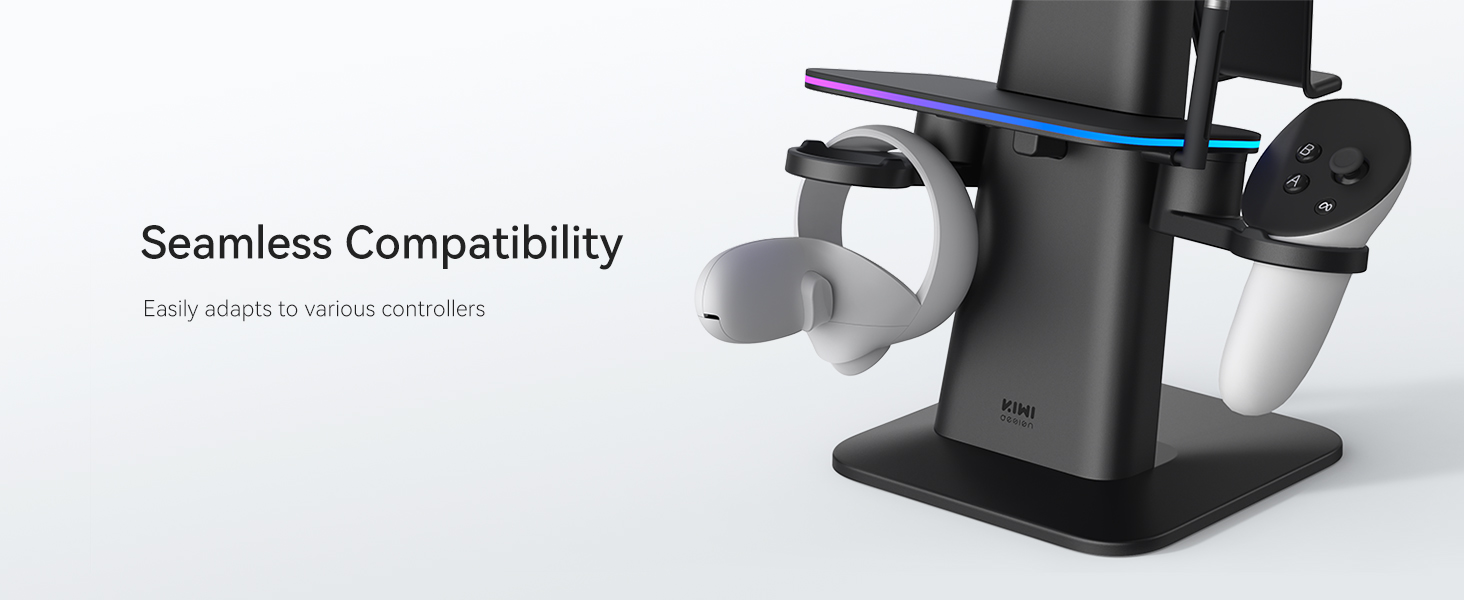  KIWI design Charging Dock for Meta Oculus Quest 3/Quest 2/Quest  Pro Accessories, Meta Officially Co-Branded, RGB Vertical Charging Stand  and Controller Holder : Celulares y Accesorios