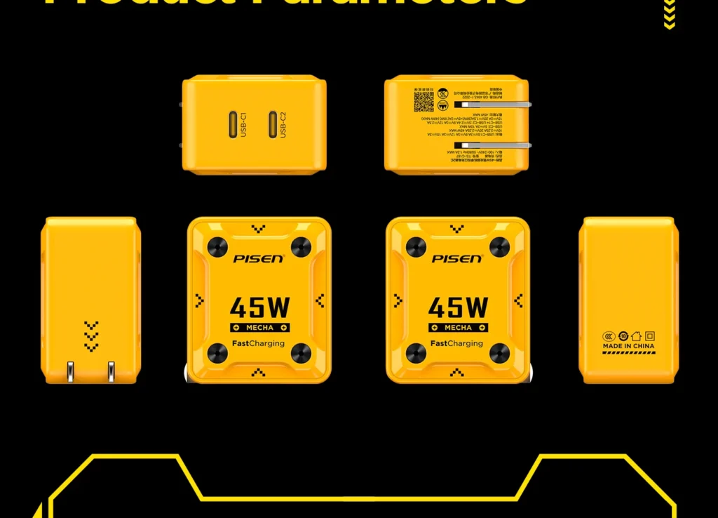 PISEN Mecha 45W 2-Port Fast Charger (US)