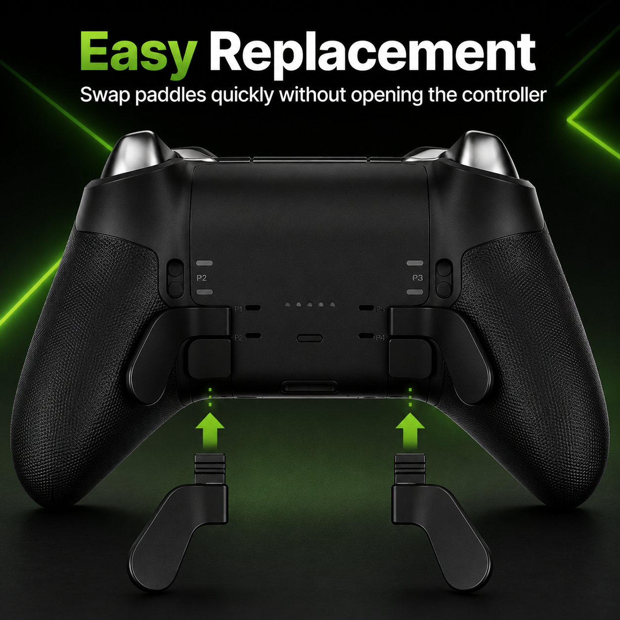 Rear paddles attaching to Xbox Elite Series 2 controller without disassembly