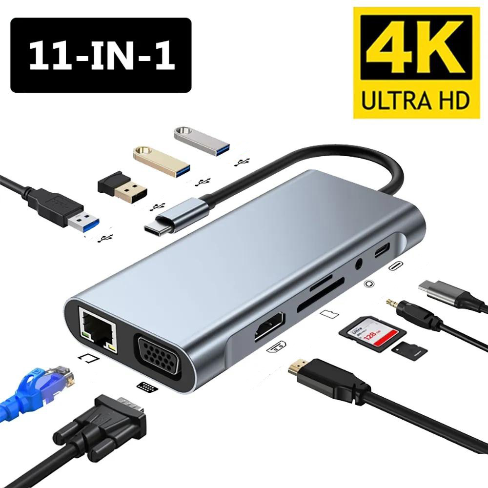 11 in 1 USB C Hub Docking Station