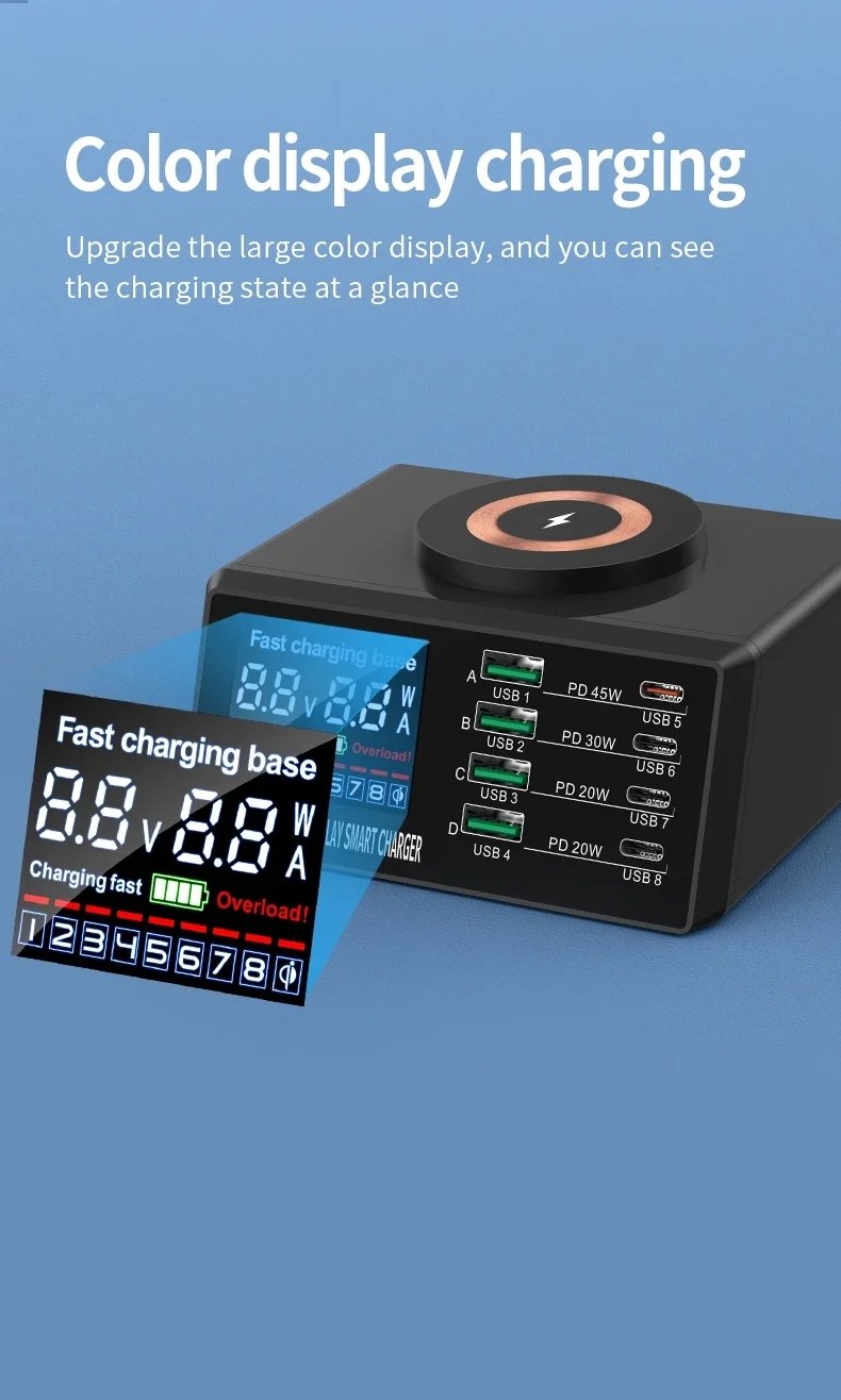 110W 8Ports Multifunctional charging station