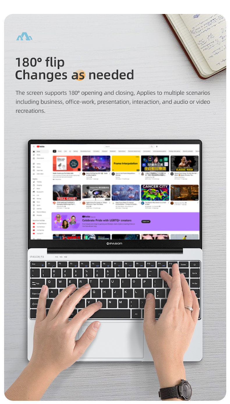 thumbnail image 2 of NIMO - 15.6" Laptop Intel Pentium Processor N100 8GB RAM 256GB SSD 3.4GHz Backlit Keyboard- Fingerprint WiFi 6 Win 11 - Red 2 of 14