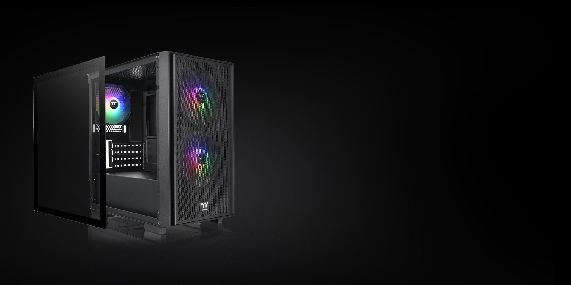 Thermaltake Versa H16 TG ARGB Black Micro ATX Tower Case