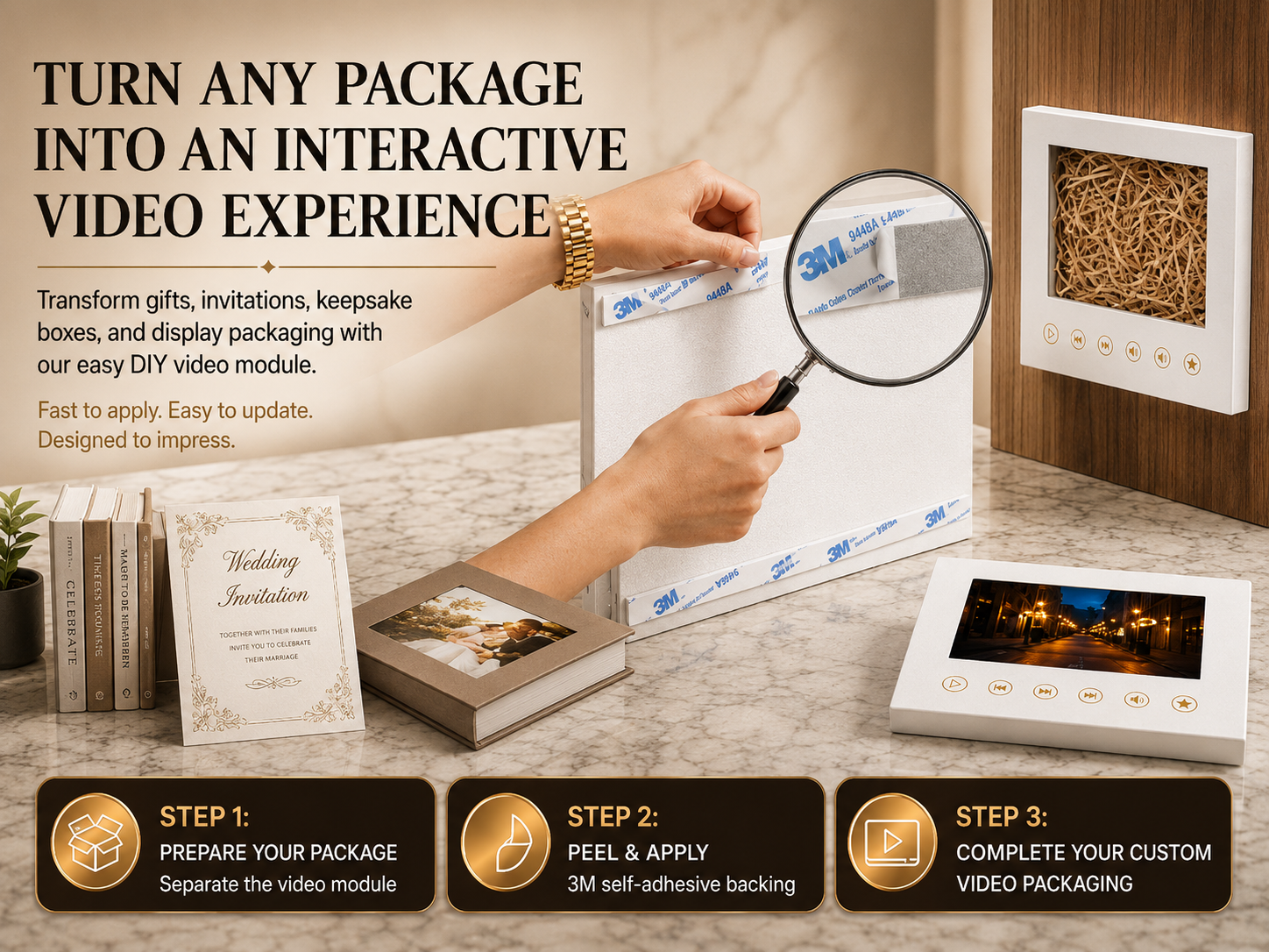 gift box that play video