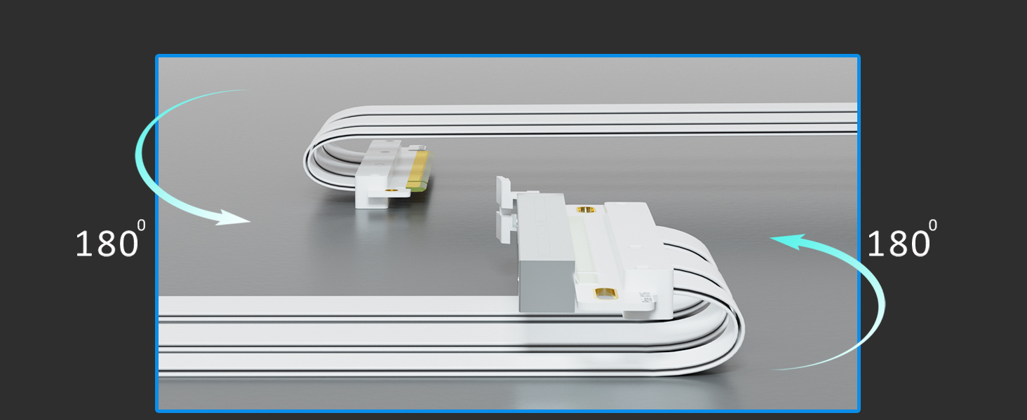 Dual Reverse PCIE 5.0 Riser