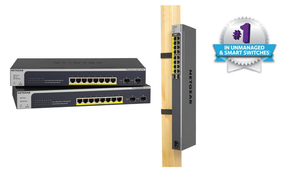 Netgear ProSafe GS510TPP 8-Port Gigabit Ethernet High-Power PoE+ Smart Switch
