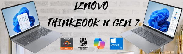 Lenovo ThinkBook 16 Gen 7 AMD Ryzen 5 7533HS 16" WUXGA Fingerprint Reader Copilot Windows 11 Pro