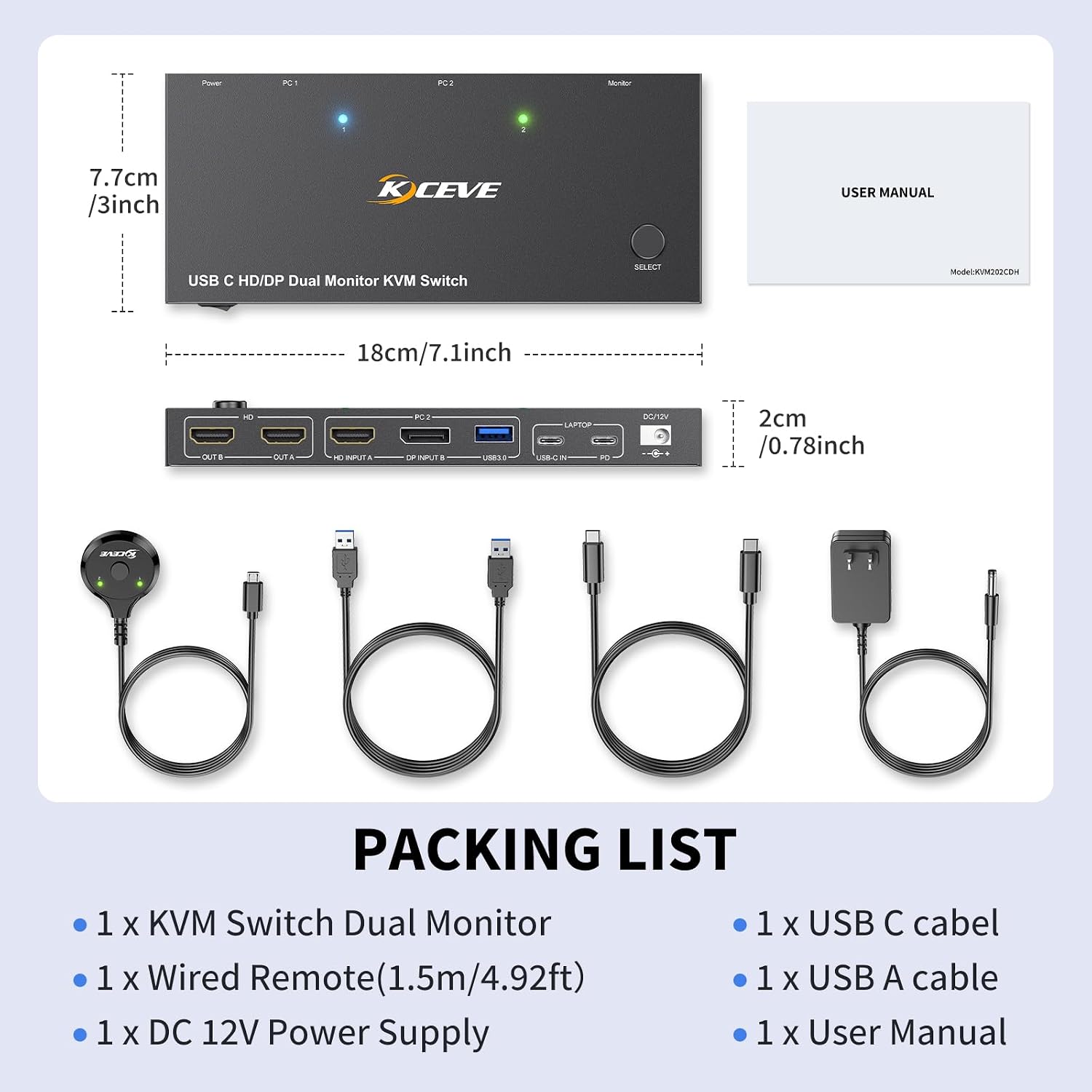 1.5m wired remote control  Button switch  Switching time is about 8s