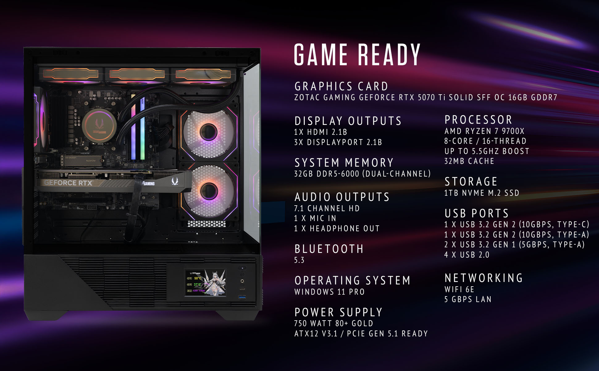 ZOTAC MEK 5070 Ti Gaming PC