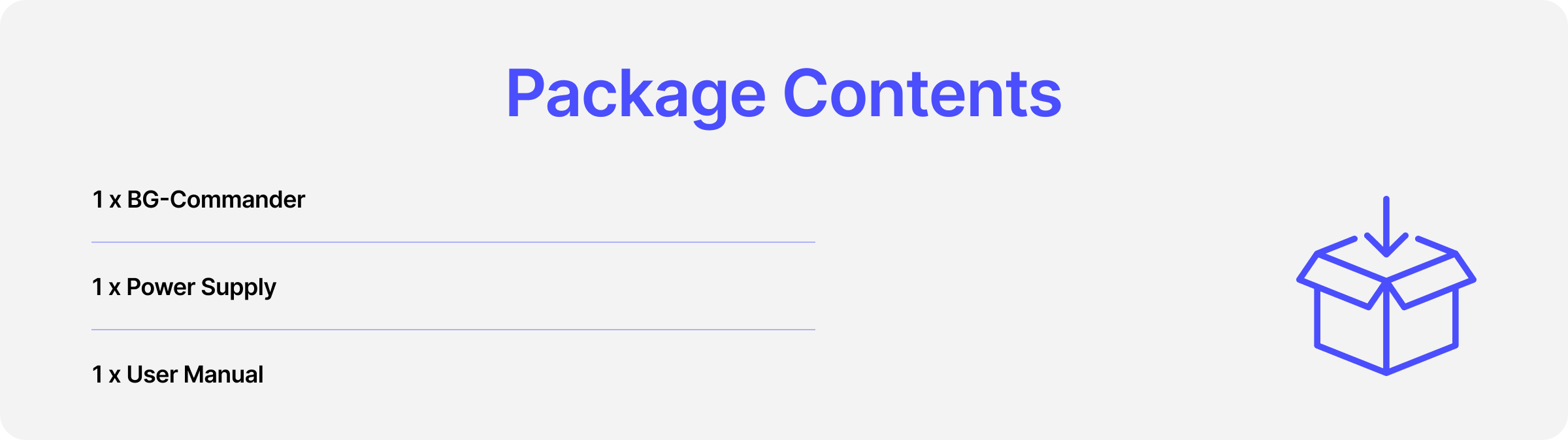 package contents