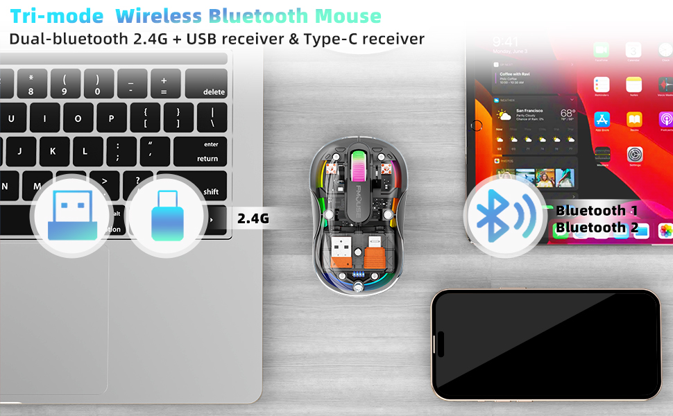 Bluetooth Mouse Stable Connection and Power Efficient