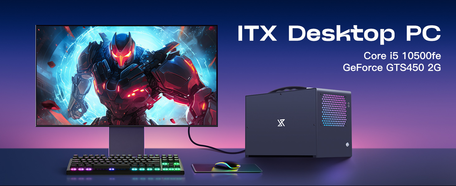 Cheap Mini Gaming PC ITX Tower Desktop Computers Windows 11 Prebuilt SSD NAS Computadora De Escritor