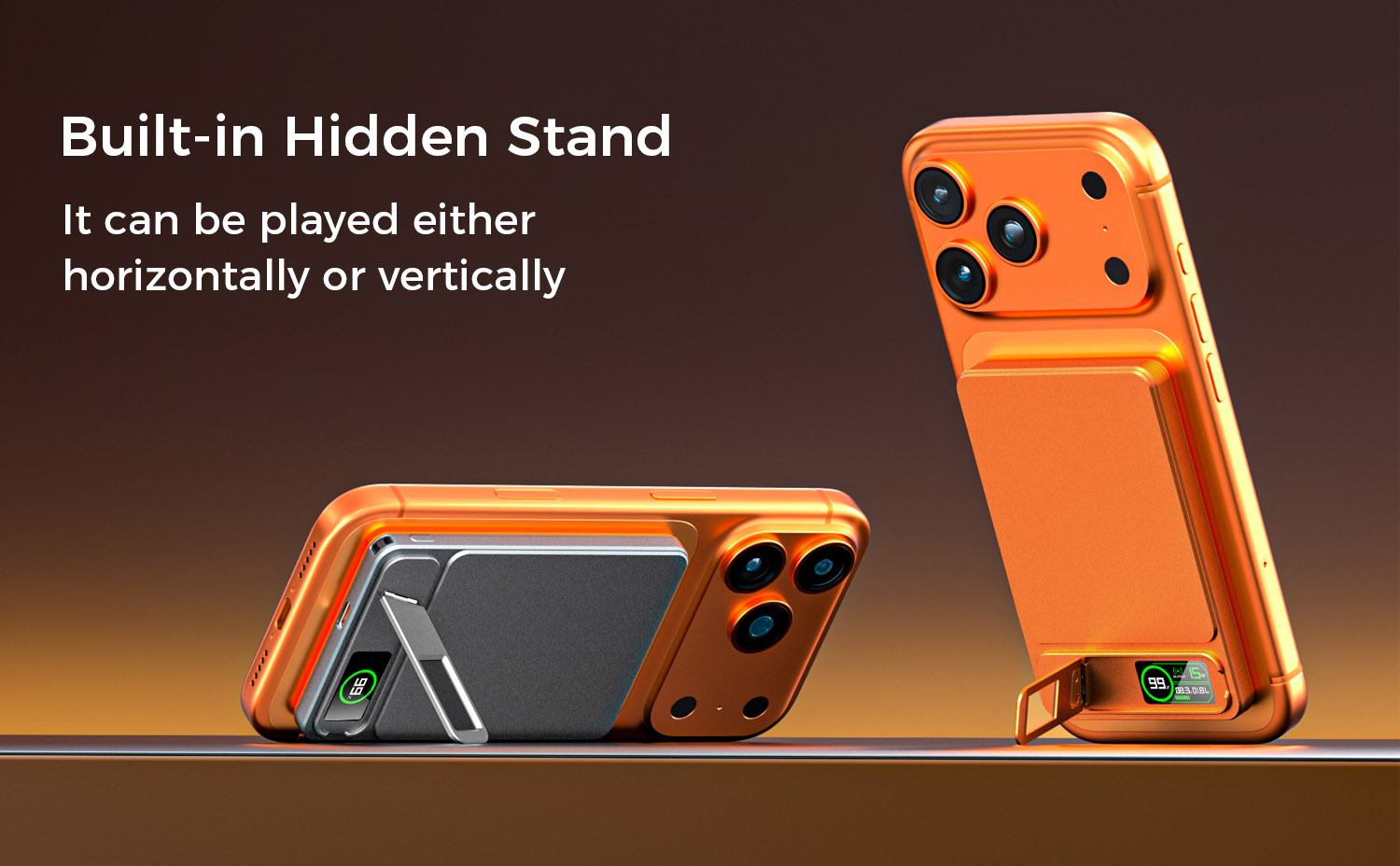 Built-in Hidden Foldable Stand and Hands-Free Use