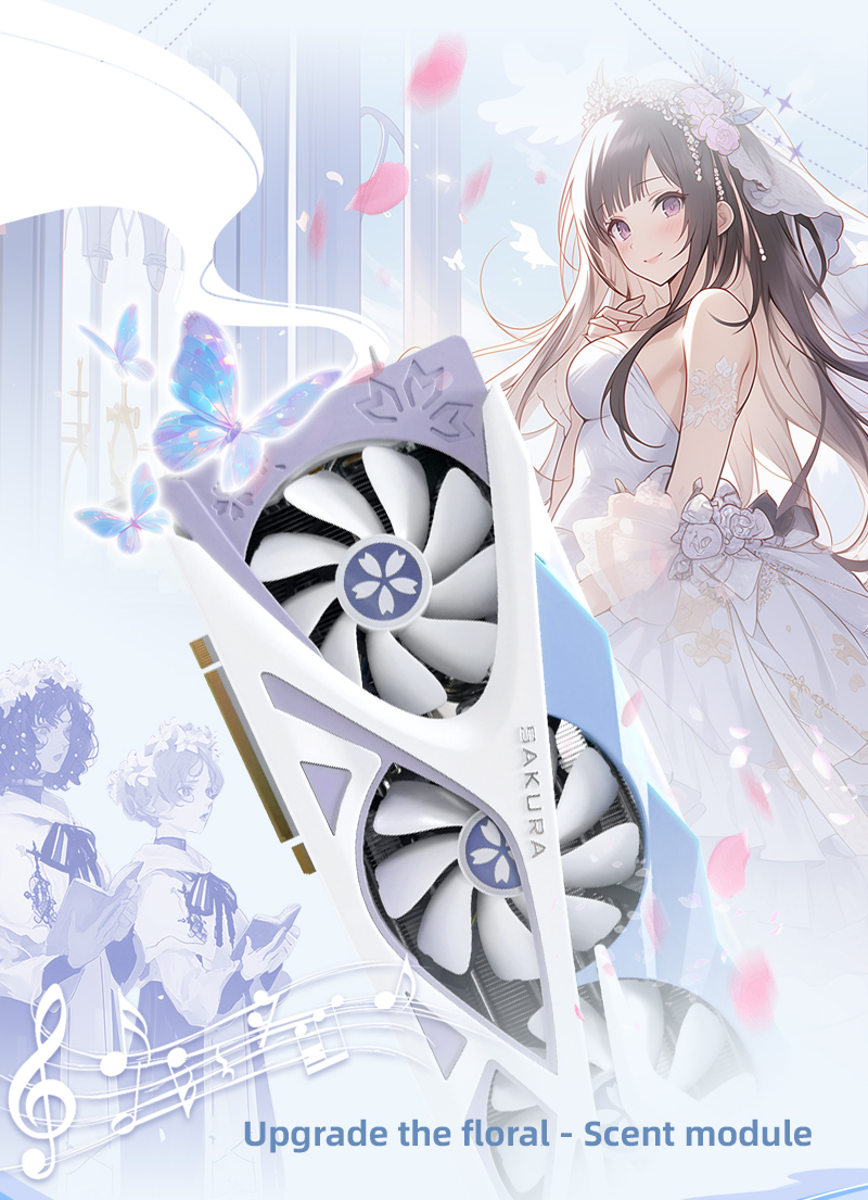 Yeston Sakura Radeon RX 9070 XT 16G GDDR6 256bit 4nm Desktop