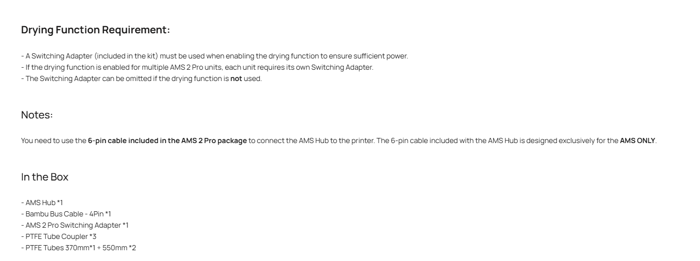 Drying Function Requirement