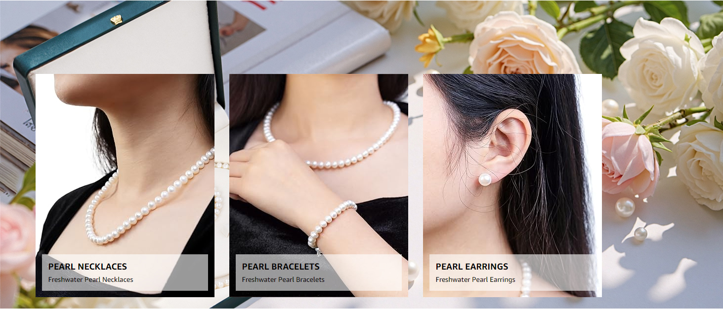 Romantic Pearl  Freshwater Necklace Set