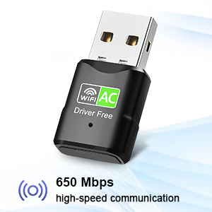 IHDAPP 650Mbps USB WiFi Adapter, 2.4Ghz &amp; 5Ghz Dual-Band Wi-Fi Adapter, AC650 Wireless Adapter Netwo