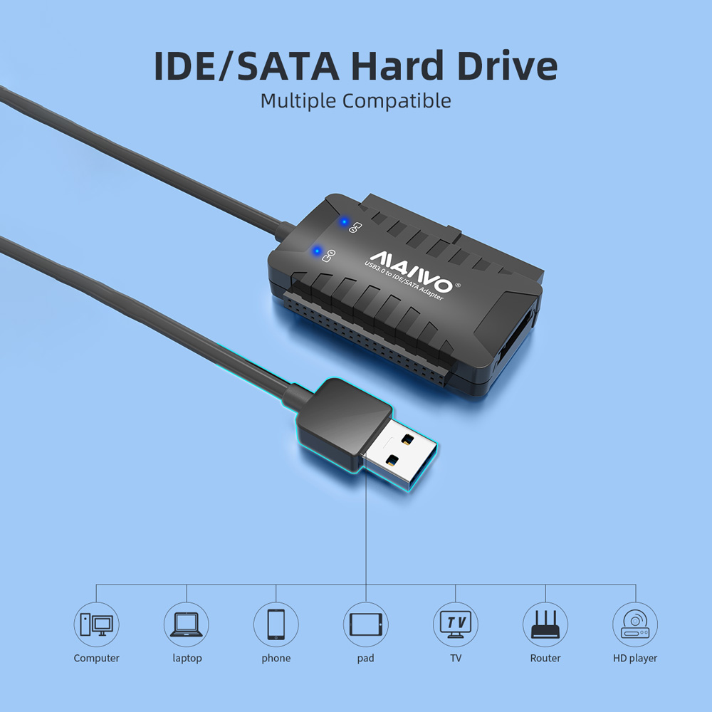 SATA/IDE to USB 3.0 Adapter for Universal 2.5 3.5 inch IDE and SATA HDD/SSD