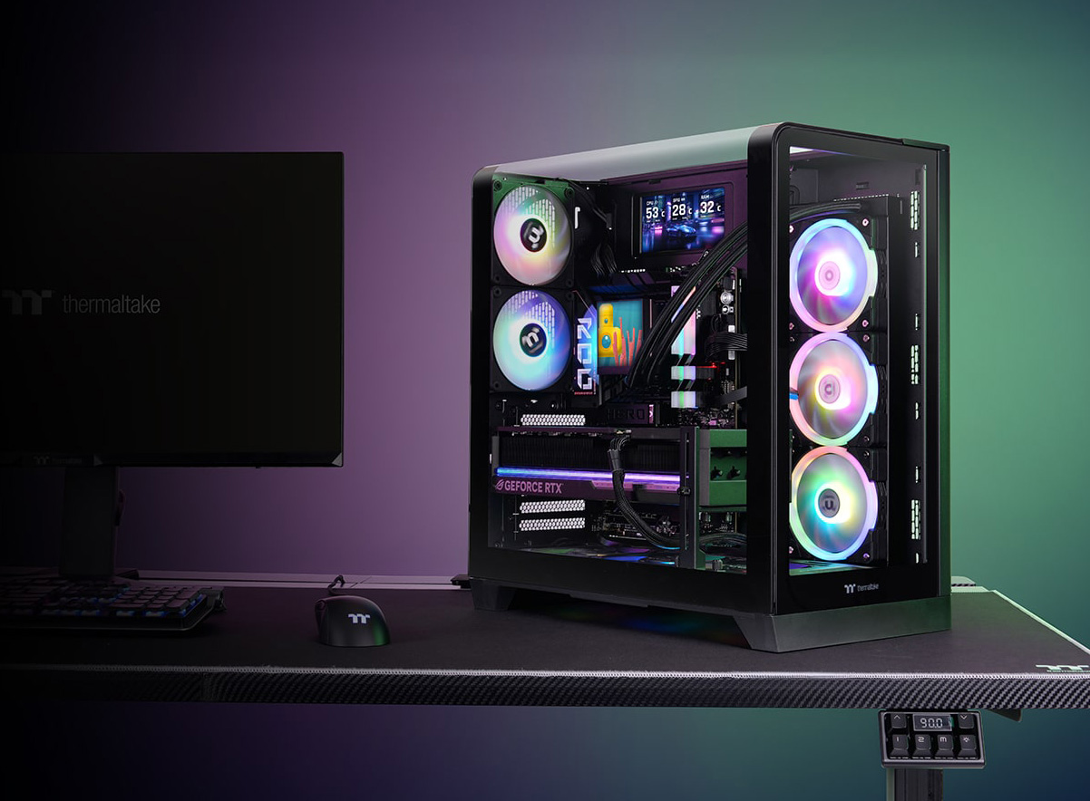 Thermaltake View 390 TG Computer Case- Black 