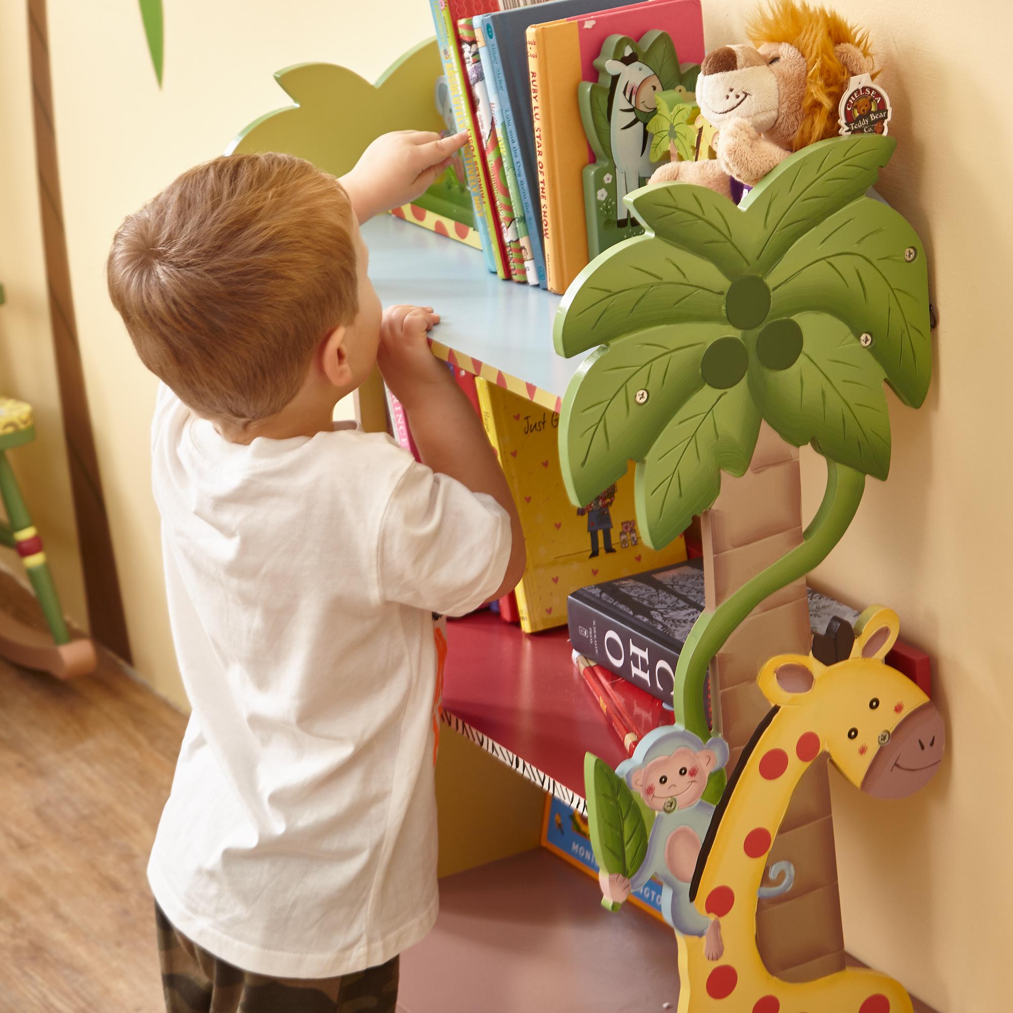 bookcase.book shelf.toddler.children.green.colorful.storage.drawer.cute.gift.boy.girl