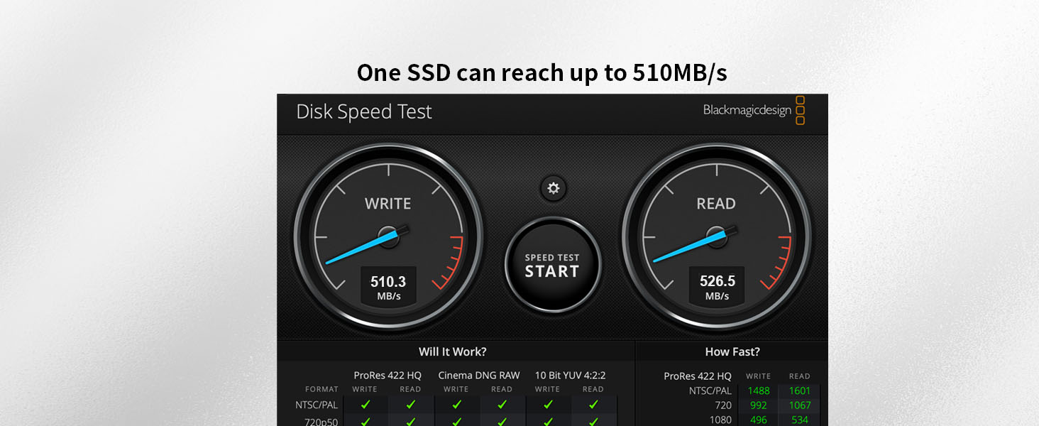 1 SSD -510MB/s