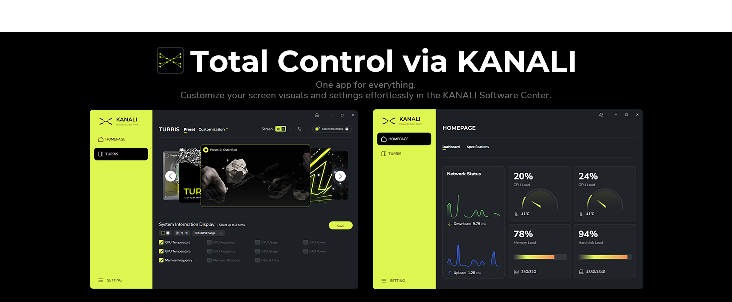 TRYX TURRIS 620 CPU Air Cooler Total Control via KANALI