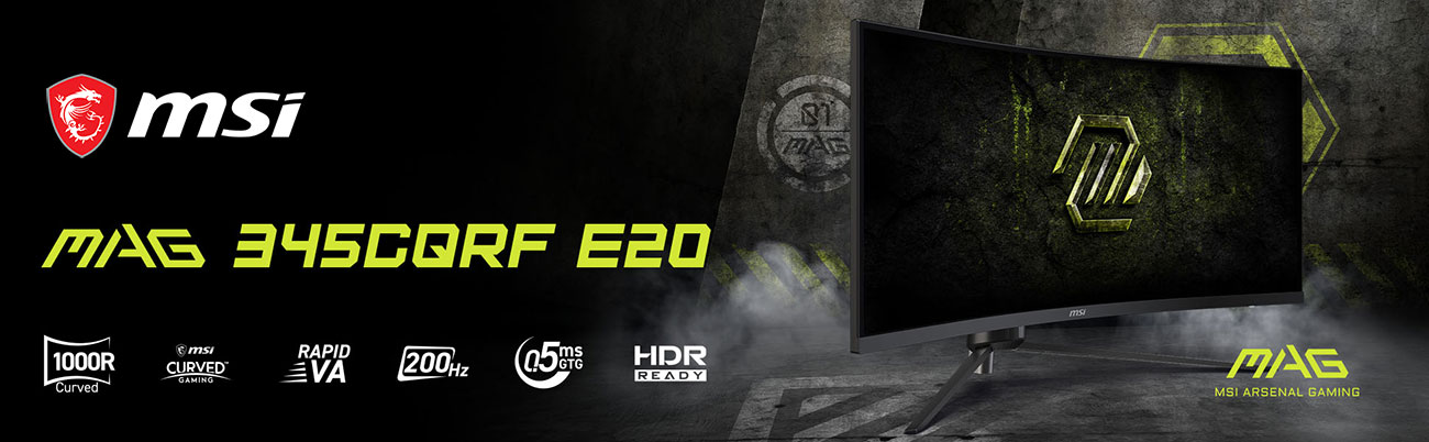 MSI MAG 345CQRF E20 Curved Gaming Computer Monitor