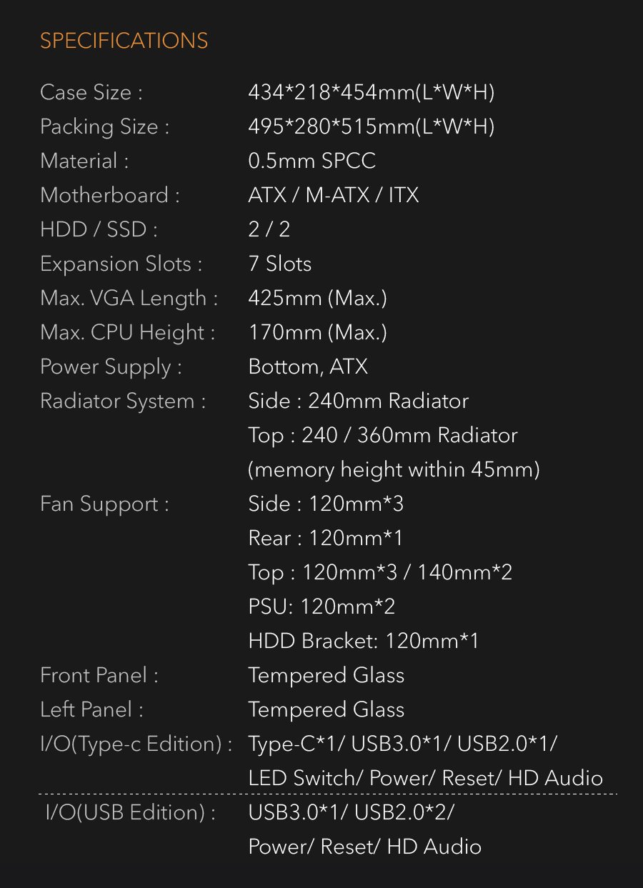 darkFlash DS900 ATX PC Case White