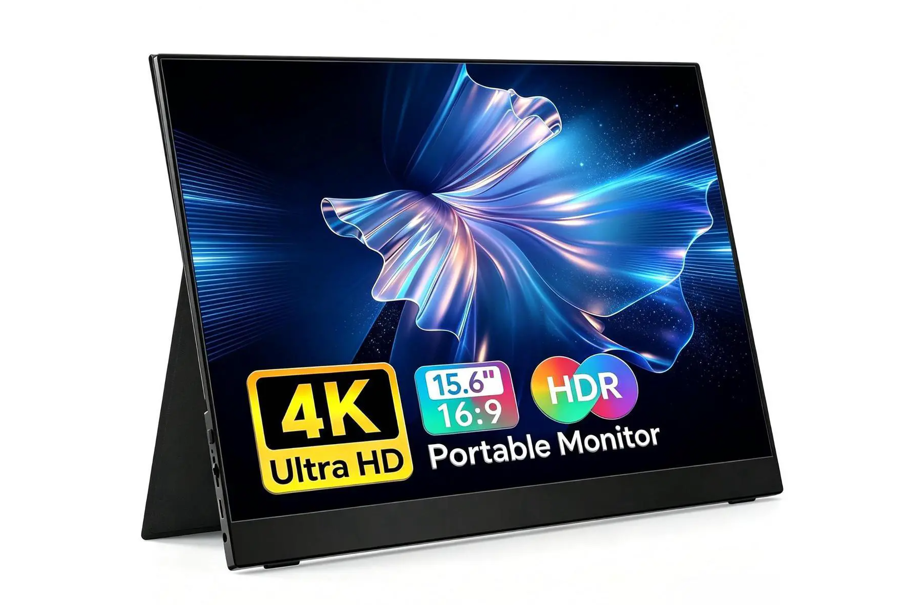MNN 15.6 inch 4K Portable Monitor UHD 3840x2160, 15.6" USB-C HDMI IPS HDR Laptop Display, 100% Adobe