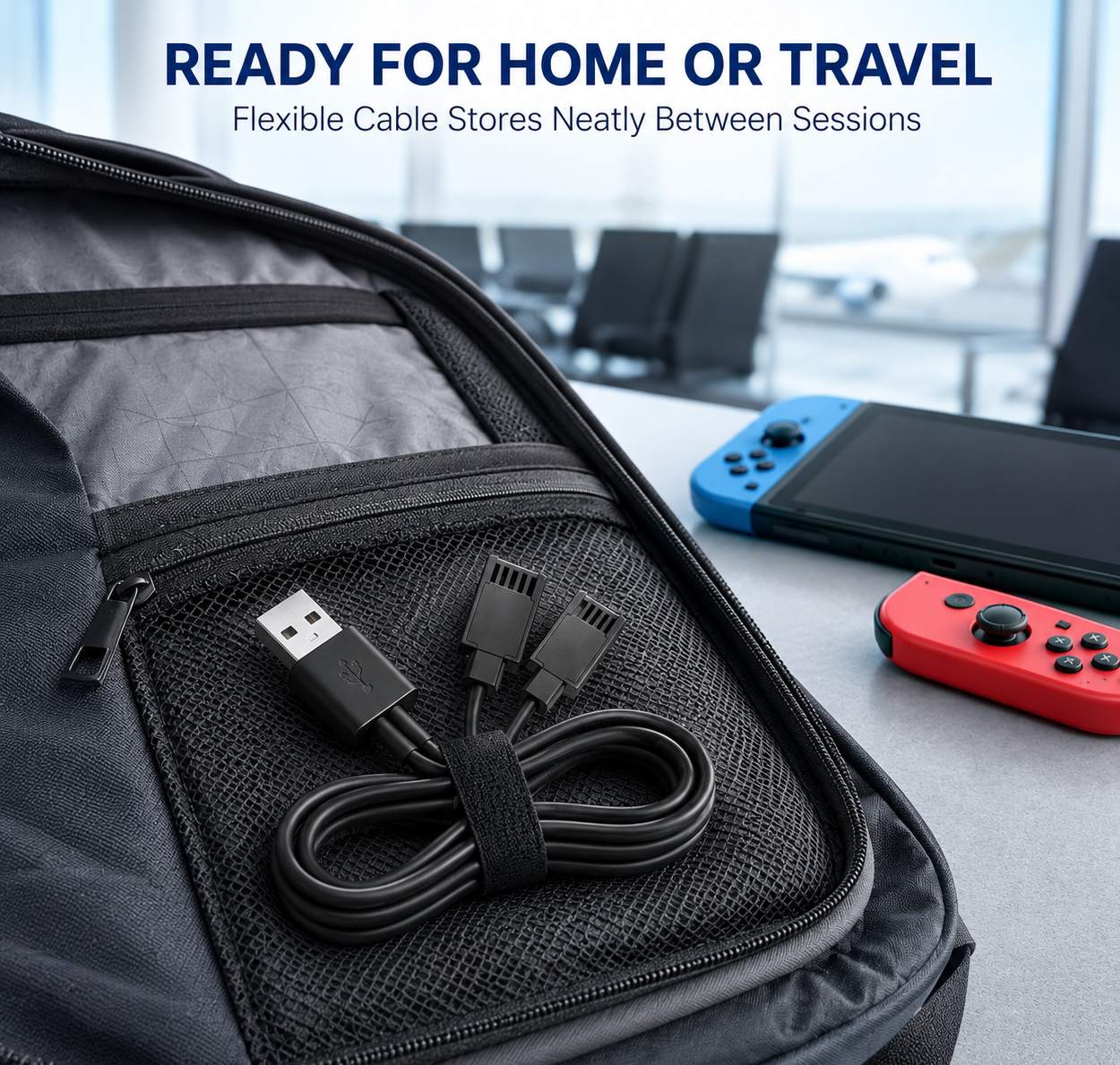 portable Joy-Con charger, travel controller charging cable
